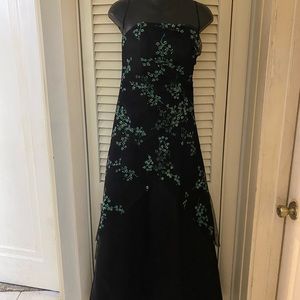 Beautiful black dress with flowers